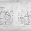 Scanned image of drawing showing sections.
Original insc: '6 Stratton Street, London, May 1851'.
