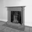 Scanned image of interior.
Detail of fireplace in entrance hall.