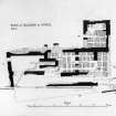 Plan of building no.4 in annex of Rough Castle, revealed through excavation bu Mungo Buchanan in 1902-3.