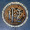 Ibrox Stadium, interior.
View of 'RFC' mosaic in entrance hall.