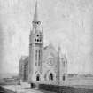 General view of South Parish Church, Fraserburgh, by J B Pirie,  shortly after completion.