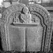 Scanned image of view of headstone.