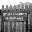 View of sign for 'St. Margarets Midmills'