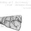 Digital copy of drawing of symbol stone (no.1).