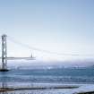 Prgress of erection of suspended structure in main and side spans. View north west from south shore.
Copy of original 35mm colour transparency
Survey of Private Collection