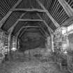 Achmore Farm, Cruck-framed barn, interior.
View from West.