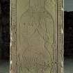 Medieval graveslab commemorating Gilbert de Greenlaw, armiger, d.1411.