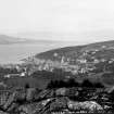 Bute, Rothesay, General.
Copy of historic photograph depicting a general view from Barone Hill.
Insc: 'Rothesay from Barone Hill. 2510. J.V'.