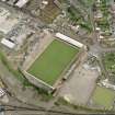 Oblique aerial view centred on Somerset Park football stadium, Ayr, taken from the W.