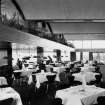 Glasgow Airport, Abbotsinch.
Photographic view of interior showing main restaurant.
Stamped on verso:  'A.L. Hunter Photography 18 Great Stuart Street Edinburgh, 3. CALedonian 3019'.
