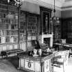 View of library at Haddo House, Aberdeenshire.