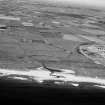 General oblique aerial view centred on Annachie Burn with the St Fergus Gas Terminal adjacent, looking to the WSW.