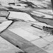 Oblique aerial view centred on the cropmarks of the enclosed settlement, ditch defined cursus, enclosure, ring ditches, barrows, pits and rig at Powis and Old Montrose, looking to the NNW.