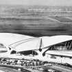 Glasgow Airport, Abbotsinch. 
View of TWA terminal at Kennedy/Idlewild Airport. Comparison photograph.