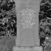 Digital copy of photograph of headstone commemorating Mary Janet Turnbull, died 1925 and George Dishington, son, died 1916.

Survey no. 2