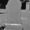 Digital copy of photograph of headstone commemorating, George Cairns Leishman, d.1918, Victor Haig, d.1919, and Alice Maggie Bisset, d.1968. 
Survey no. 82
