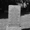 Digital copy of photograph of headstone commemorating James Scott, d.1910, his wife Helena Henderson, d.1935, their sons Private James Scott, d.1915, William Scott, d.1958 and daughter Marion Minnie, d.1988.
Survey no. 88
