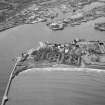 General oblique aerial view centred on Aberdeen harbour, looking to the SSW.