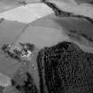 Oblique aerial view centred on the remains of Edzell Castle, looking to the SSE.