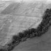 Oblique aerial view centred on the cropmarks of the enclosed settlement at Wellford, looking to the NE.