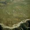 Oblique aerial view centred on the crofting township, taken from the WNW.