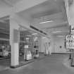 Scanned copy of view of the interior of the garage forecourt in use as a "Jet" filling station seen from Causewayside from the North West.