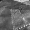 Oblique aerial view centred on the cropmarks of the unenclosed settlement at Wester Sinnahard, looking to the N.