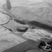 Oblique aerial view centred on the remains of the motte and bailey at Peel of Fichlie, looking to the ESE.