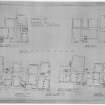 Plans of basement, ground floor, 1st floor and attic floor (also adjoining cottages)
Insc. W. Williamson and Hubbard