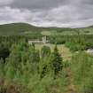 Distant view of Balmoral Castle from hillside to south.