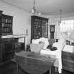 Interior, view of first floor drawing room from East with c.1820 white marble chimneypiece