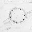 Easter Aquhorthies, photographic copy of plan and section of the recumbent stone circle.