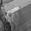 Oblique aerial view of the cropmarks at Boysack Mills, looking W.