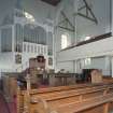 Interior. View from SE showing gallery, pulpit and organ