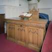 Interior. Detail of communion table from Gilcomston Parish Church