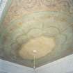 Interior. View of SW room painted ceiling