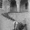 The loggia and garden stair with Thomas Hadden workmen