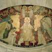 Interior. View of baptistry apse mural " Suffer the little children to come unto me"