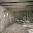 Interior of byre showing stalls