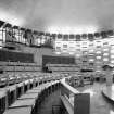 View of organ and seating in Meeting House chapel.