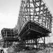 View of British Pavilion at Expo 67 under construction.