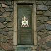Detail of commemorative plaque