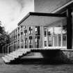 View of main entrance to Chamberlain Hall.
