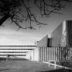 View of arts building and Nuffield Theatre.
