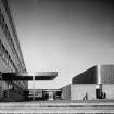 View of arts building and Nuffield Theatre.
