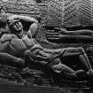 Festival of Britain, Exhibition of Industrial Power, Hall of Power.
Coal cliff sculptural mural, detail of figure.