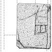 Ink drawing of cross-slab fragment.