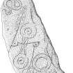 Scanned ink drawing of Aberlemno 1 Pictish Symbol Stone.