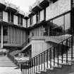 External view of the ceremonial stair in the courtyard of the British Embassy, Rome.