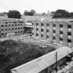 General view of physics and mathematics building under construction.